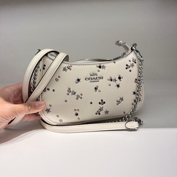 Coach Teri Mini Crossbody Bag With Star Print CCE46 Chalk Multi - Picture 2 of 9
